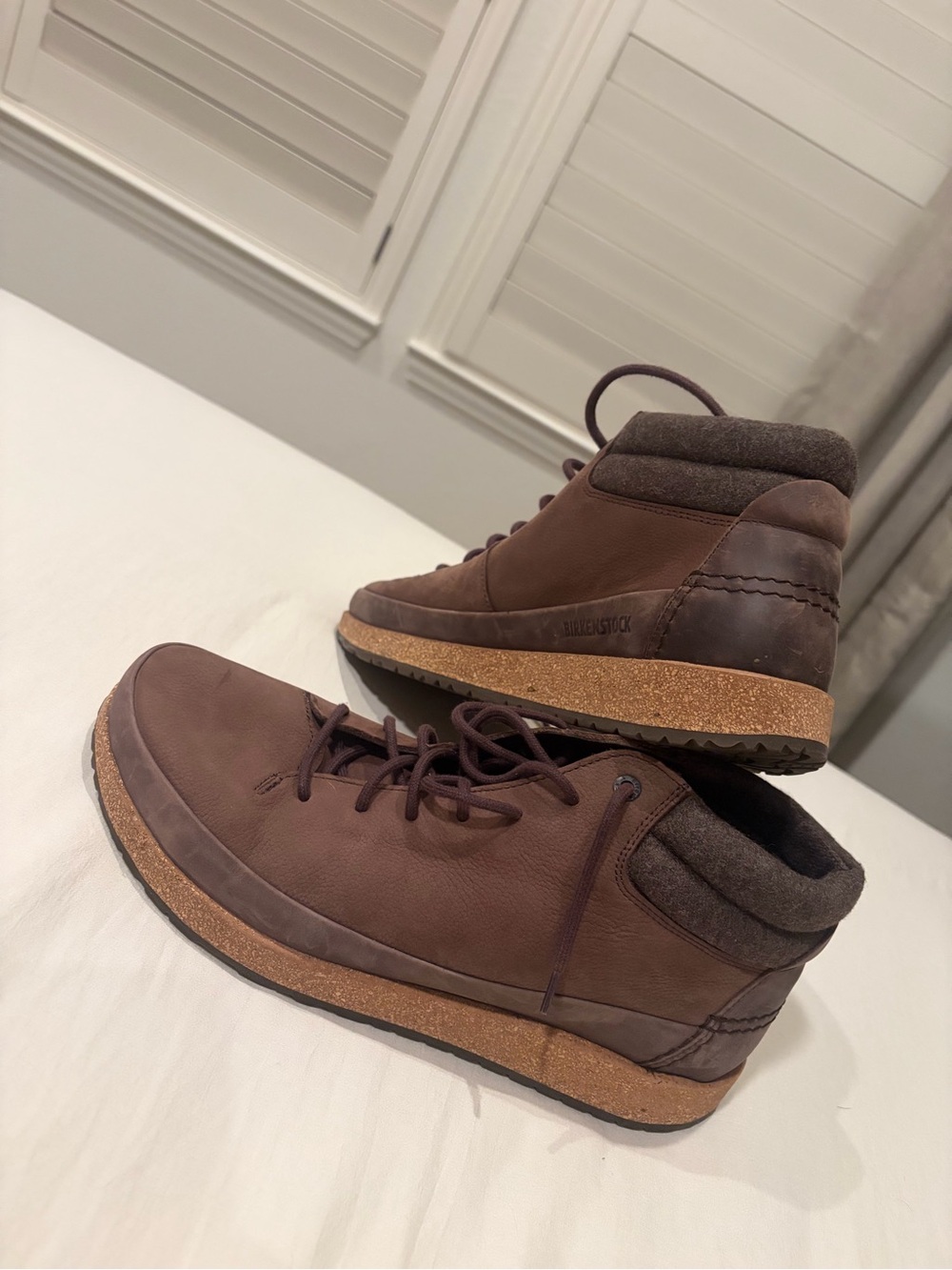 NEW Birkenstock Honnef High Nubuck Leather Brown/Roast HighTop Boot EU44 11-11.5